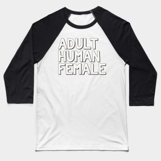 Adult Human Female Baseball T-Shirt